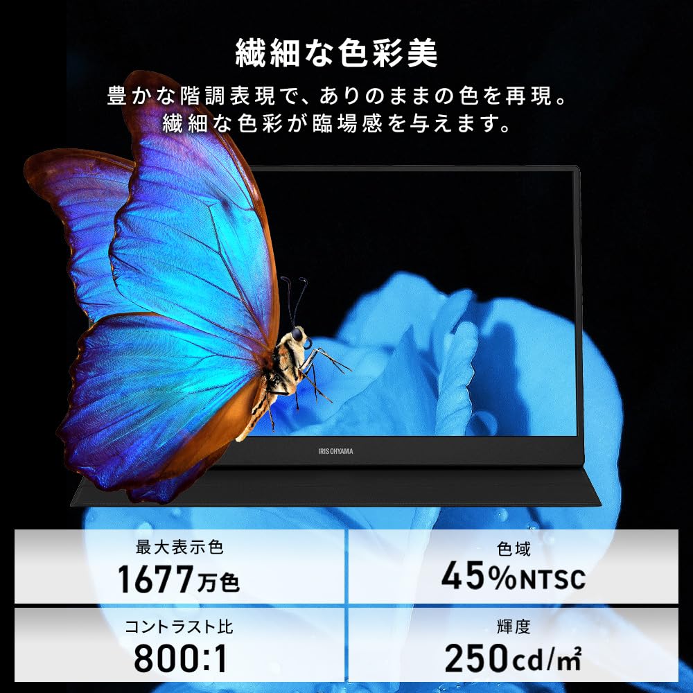 Amazon.co.jp: アイリスオーヤマ モニター 15.6インチ 薄型 ポータブル